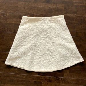 White, floral skirt
